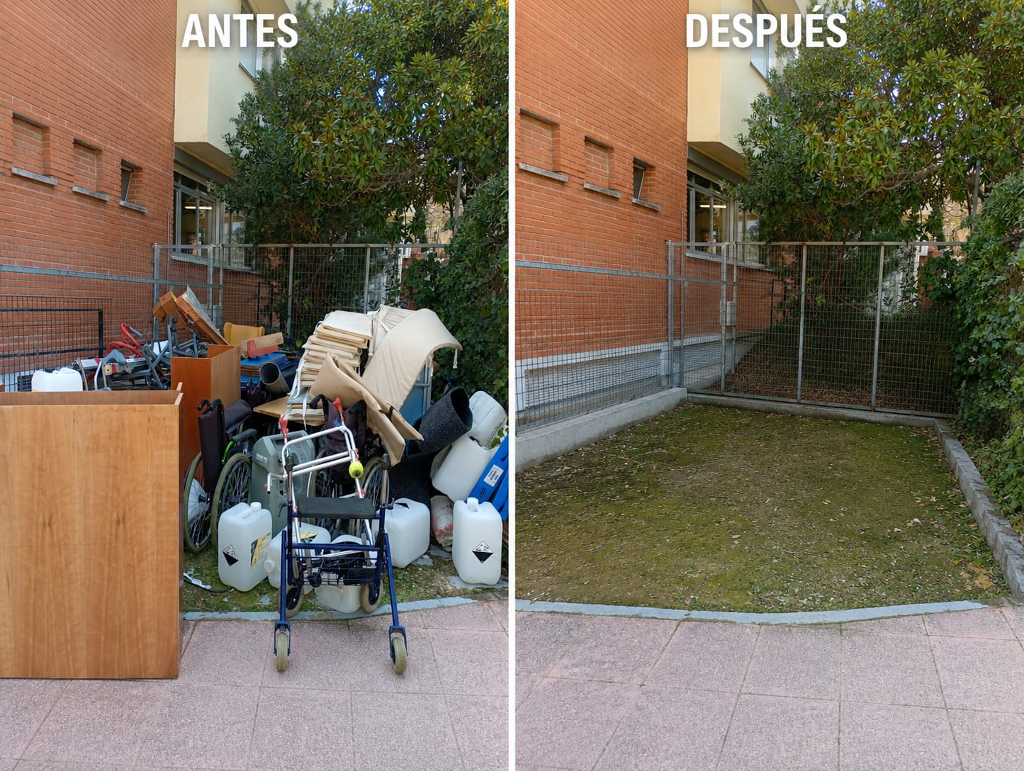 Vaciado de vivienda antes y despu&eacute;s